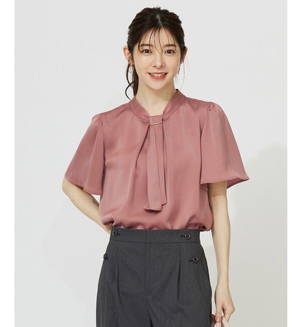 ANY SIS「【洗える】4WAY半袖 ボウブラウス」|シャツ・ブラウス|ｽﾓｰｷｰﾋ