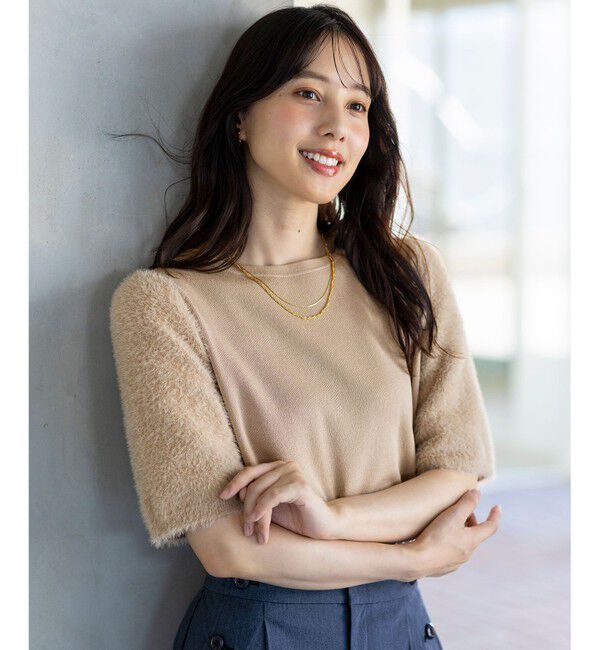 any SiS「【洗える】シャギースリーブ ニット」|ニット・セーター|