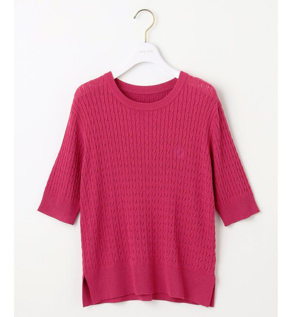 ANY SIS「ケーブルニット プルオーバー」|ニット・セーター|