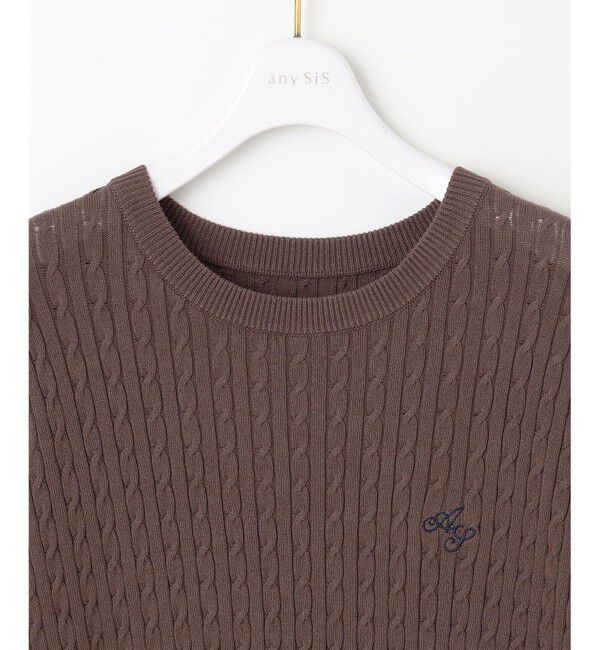 ANY SIS「ケーブルニット プルオーバー」|ニット・セーター|
