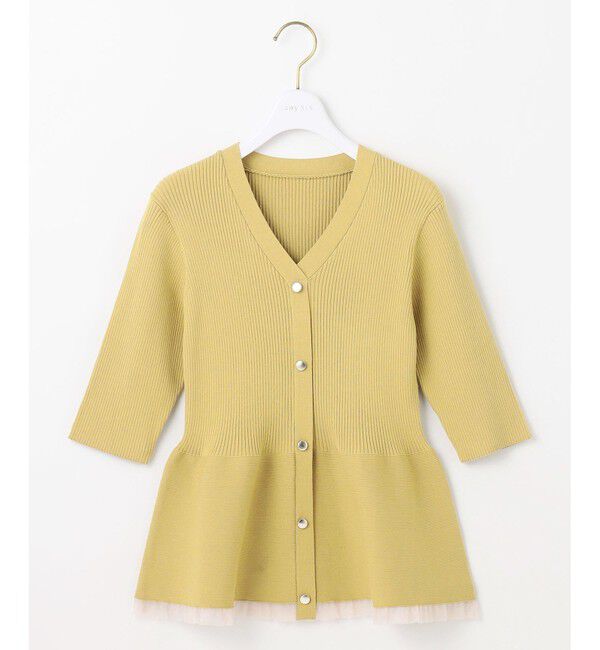 ANY SIS「シアーフリルペプラム ニット」|ニット・セーター|