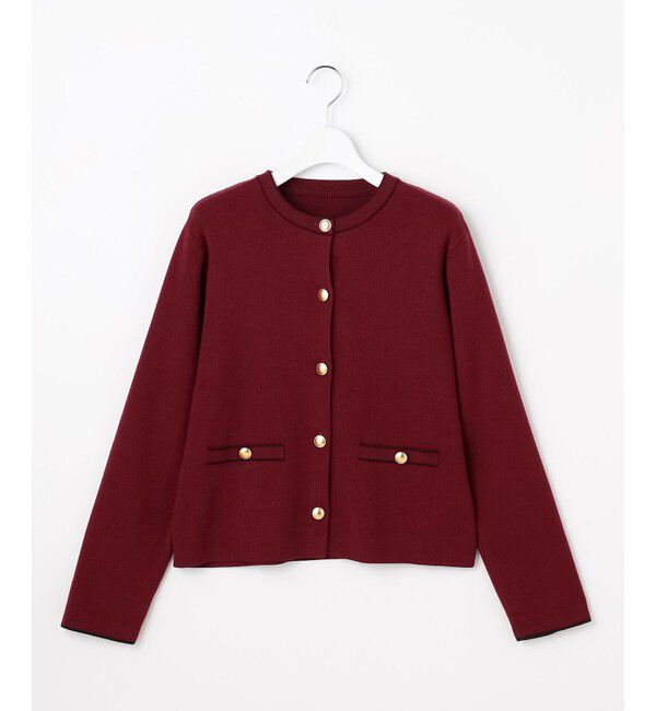 ANY SIS「CICA加工 ニット ジャケット」|カーディガン|