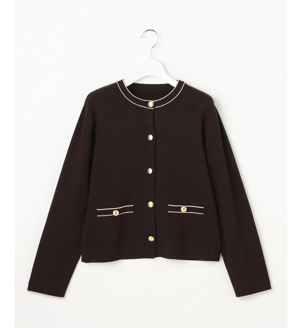 ANY SIS「CICA加工 ニット ジャケット」|カーディガン|