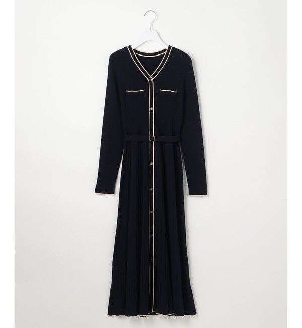 ANY SIS「バイカラーデザインニット ワンピース」|ワンピース|