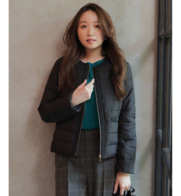 ANY SIS「【2WAY】ノーカラーダウン ジャケット」|ダウン|