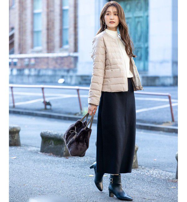 ANY SIS「【2WAY】ノーカラーダウン ジャケット」|ダウン|