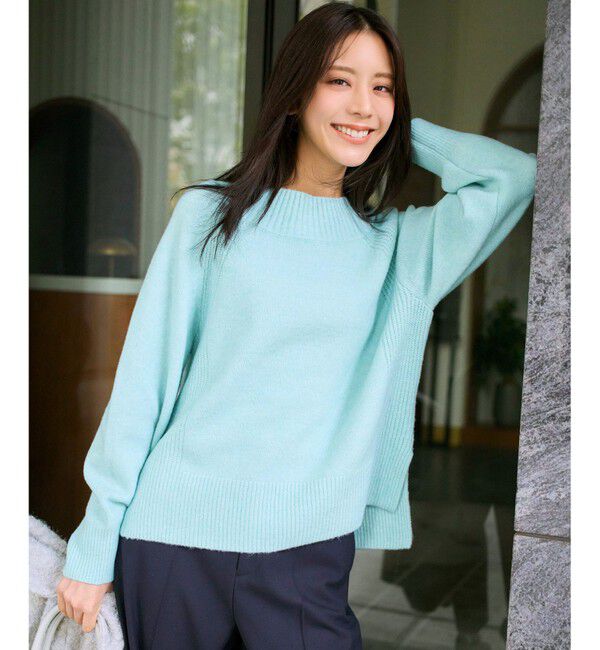 ANY SIS「ボートネックAir ニット」|ニット・セーター|ライトブルー