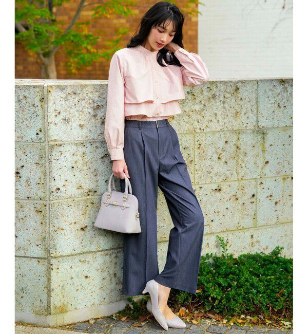 ANY SIS「褒めらレディストレッチ ワイドパンツ」|その他|