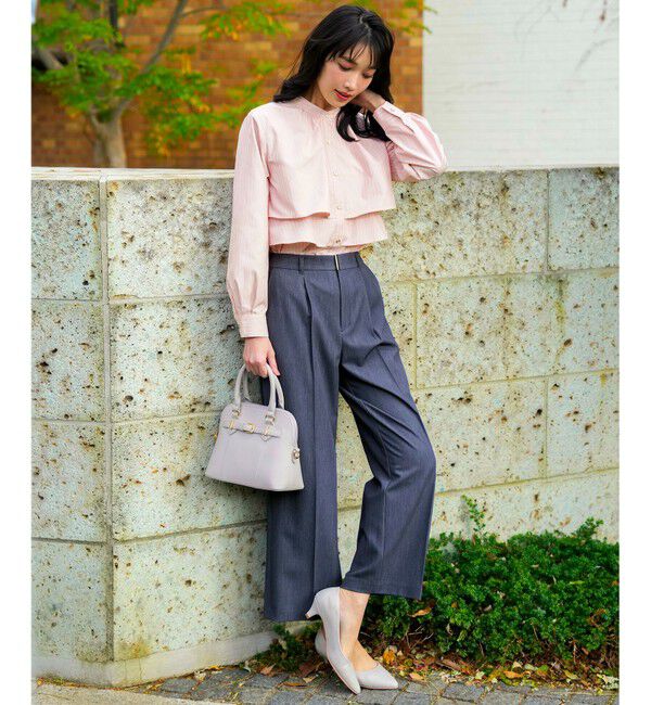 ANY SIS「褒めらレディストレッチ ワイドパンツ」|その他|