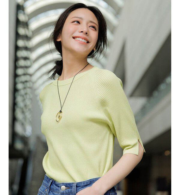 ANY SIS「コクーンスリーブ ニット」|ニット・セーター|ライム