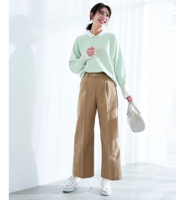 ANY SIS「ツイステッドクリアチノワイド パンツ」|その他|