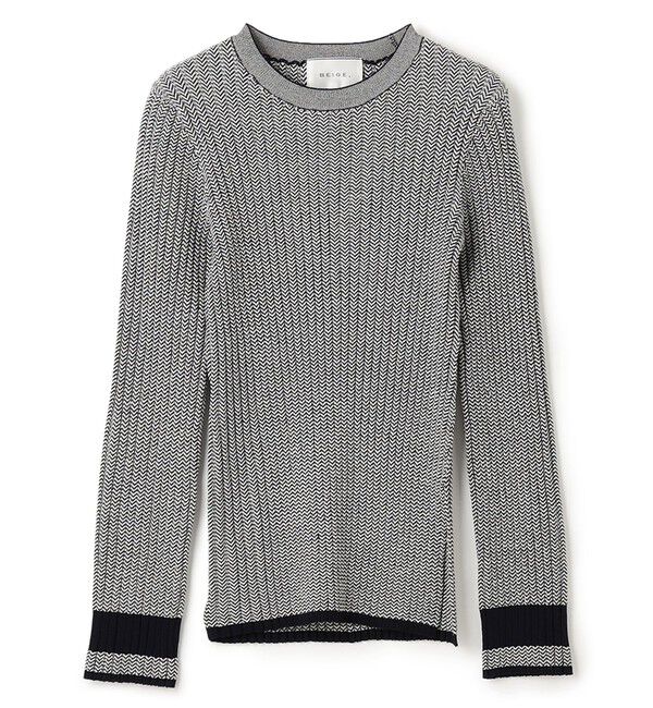 BEIGE,「GOURD / リブニット」|ニット・セーター|