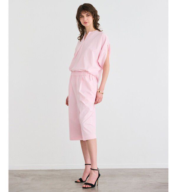 BEIGE,「【接触冷感/UVカット/洗える】YANN / ウエストゴムハーフタックパンツ」|その他|