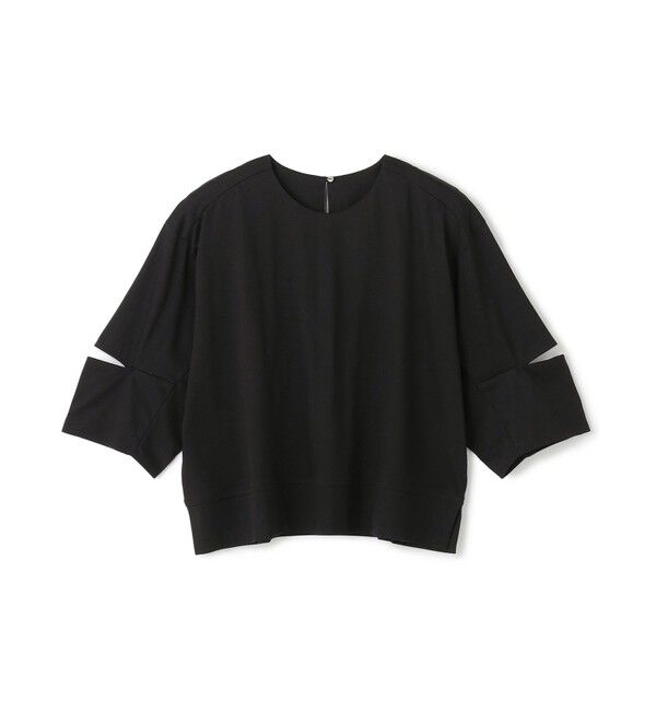 BEIGE,「【洗える】DUOMO / コットンスリットスリーブトップス」|Tシャツ・カットソー|