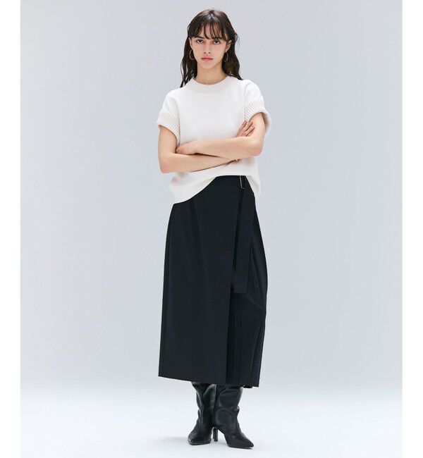 BEIGE,「【洗える・Oggi 11月号掲載】LAURA / ドライタッチ異素材リブニット」|ニット・セーター|