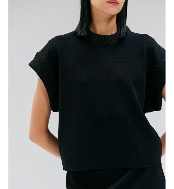 BEIGE,「【洗える・Oggi 11月号掲載】LAURA / ドライタッチ異素材リブニット」|ニット・セーター|