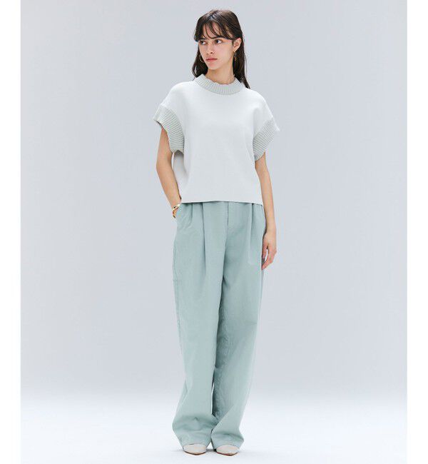 BEIGE,「【洗える・Oggi 11月号掲載】LAURA / ドライタッチ異素材リブニット」|ニット・セーター|