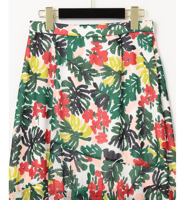  「リーフプリントロングスカート」|スカート|