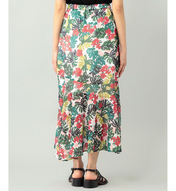  「リーフプリントロングスカート」|スカート|