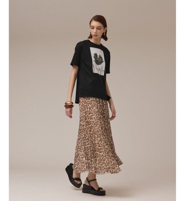 Diagram「ヒョウ柄ロングプリーツスカート」|スカート|