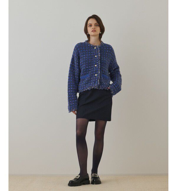 Diagram「ツイードニットショートカーディガン」|カーディガン|