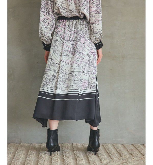 Grace Class「パリスカーフプリントスカート」|スカート|