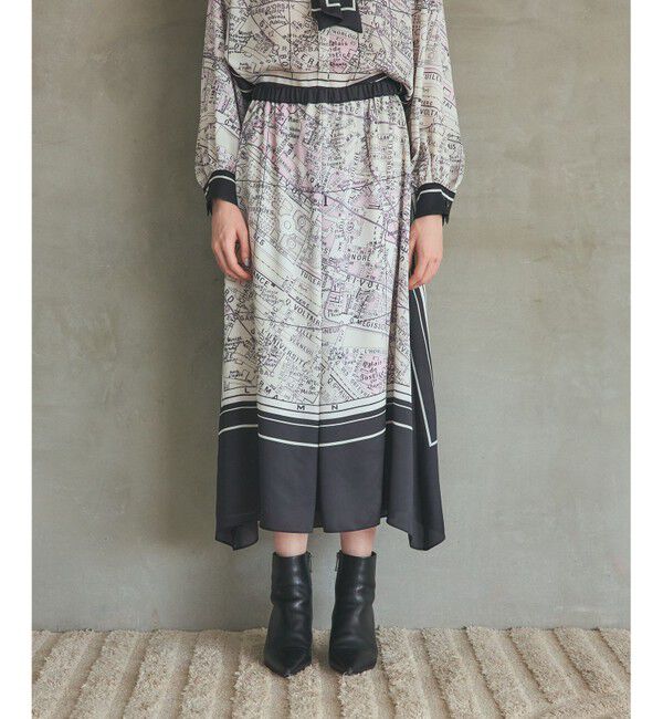 Grace Class「パリスカーフプリントスカート」|スカート|