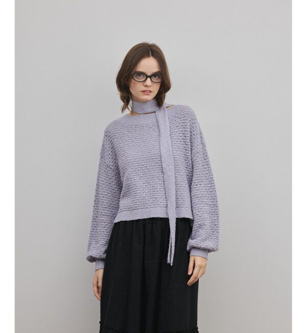 GRACE CONTINENTAL「メッシュオーバーニットトップ」|ニット・セーター|