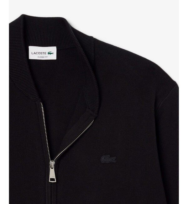 LACOSTE「ウールブレンドニット ジャケット ドライバーズニット」|カーディガン|
