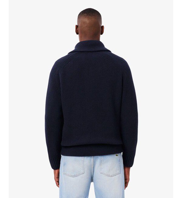 LACOSTE「ミドルゲージハイネックジップウールセーター / ドライバーズニット」|ニット・セーター|