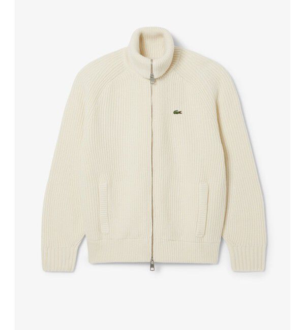 LACOSTE「ミドルゲージハイネックジップウールセーター / ドライバーズニット」|ニット・セーター|