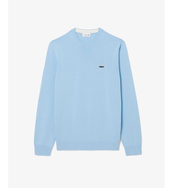 LACOSTE「ランドスケープワニロゴコットンニットセーター」|ニット・セーター|
