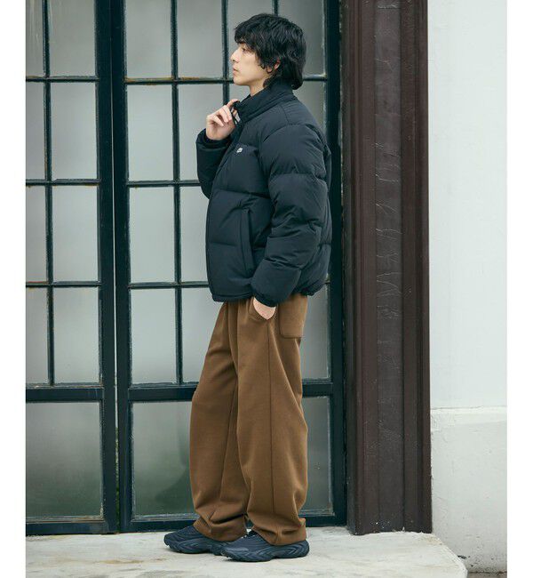 LACOSTE「撥水 防風 テクニカルファブリック ボリュームダウンフーデッドジャケット」|ダウン|