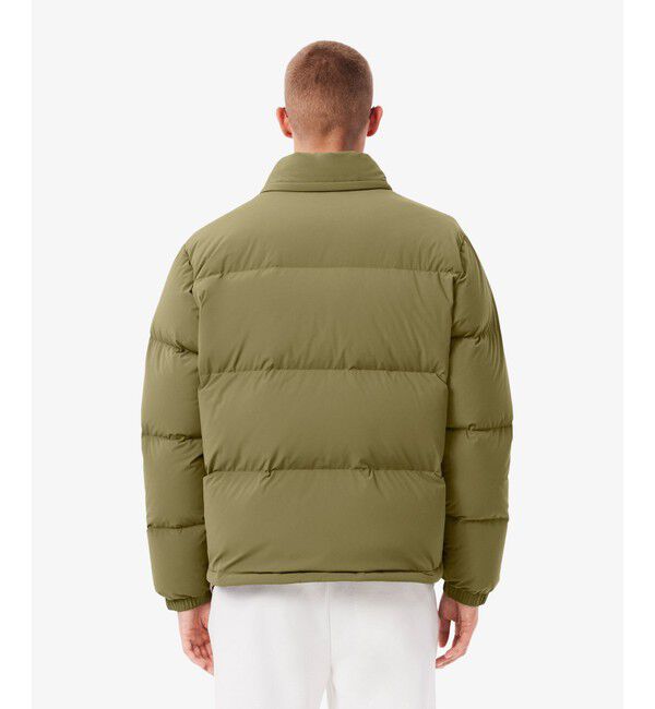 LACOSTE「撥水 防風 テクニカルファブリック ボリュームダウンフーデッドジャケット」|ダウン|
