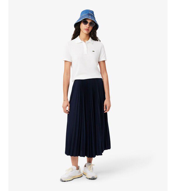 LACOSTE「ネームジャカード ウエストプリーツロングスカート」|スカート|