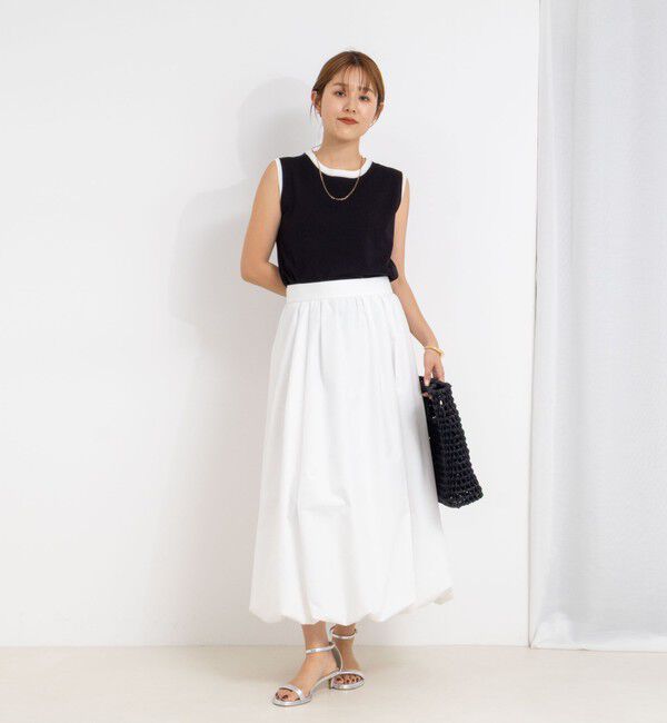 NOLLEY'S sophi「《アンサンブル対応/手洗い可能》綿ポリノースリーブプルオーバーニット」|ニット・セーター|