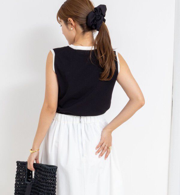 NOLLEY'S sophi「《アンサンブル対応/手洗い可能》綿ポリノースリーブプルオーバーニット」|ニット・セーター|