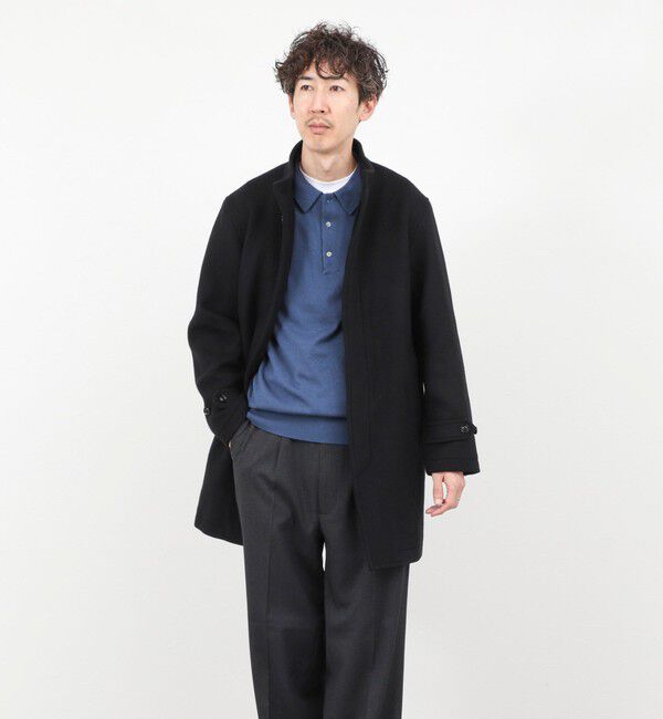NOLLEY'S goodman「《ビジカジ対応》尾州ビーバースタンドカラーコート 25AW」|その他|ブラック