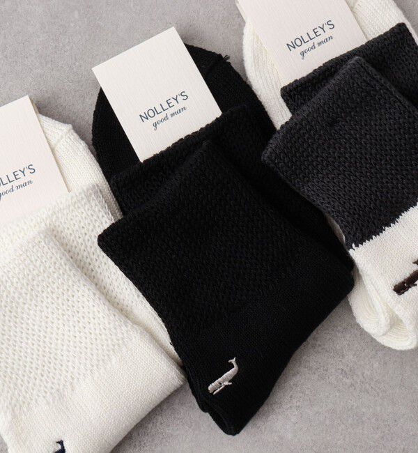 NOLLEY'S goodman「別注クジラクォーターパイルソックス」|ソックス|ブラック
