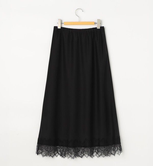 NOLLEY'S sophi「ウォッシャブル裾レースサテンナロースカート」|スカート|