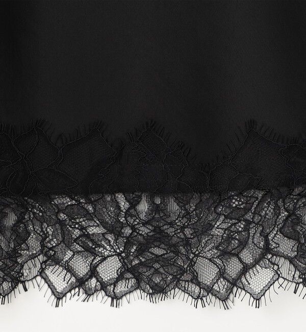 NOLLEY'S sophi「ウォッシャブル裾レースサテンナロースカート」|スカート|