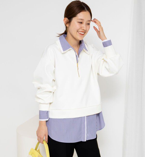 NOLLEY'S「ウォッシャブルダンボール襟付きプルオーバー」|スウェット・ジャージ|