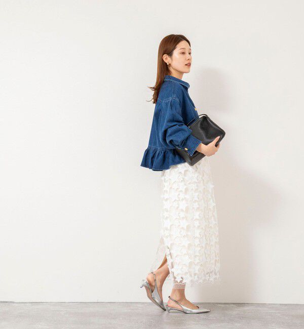 Rie Miller「45th limited editionウォッシャブルスターフリンジタイトスカート」|タイト|