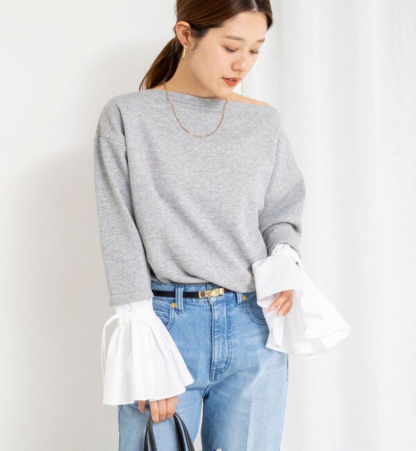 NOLLEY'S「【WEB限定】ウォッシャブルシャツスリーブスウェットプルオーバー」|Tシャツ・カットソー|