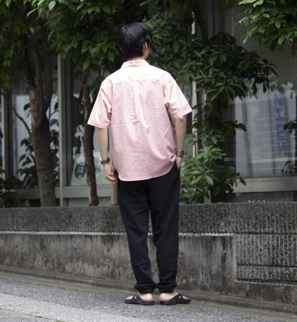 GLOSTER「【GLOSTER/グロスター】コットンリネン 半袖シャツ レギュラーカラー 綿麻」|シャツ・ブラウス|