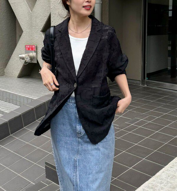 fredy emue「シアージャガードシャツジャケット」|テーラードジャケット|