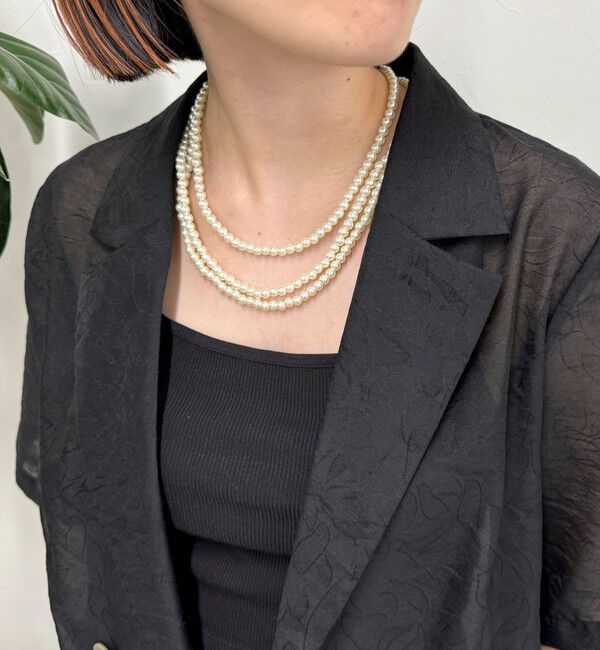 fredy emue「パール／メタルマルチロングネックレス」|ネックレス|