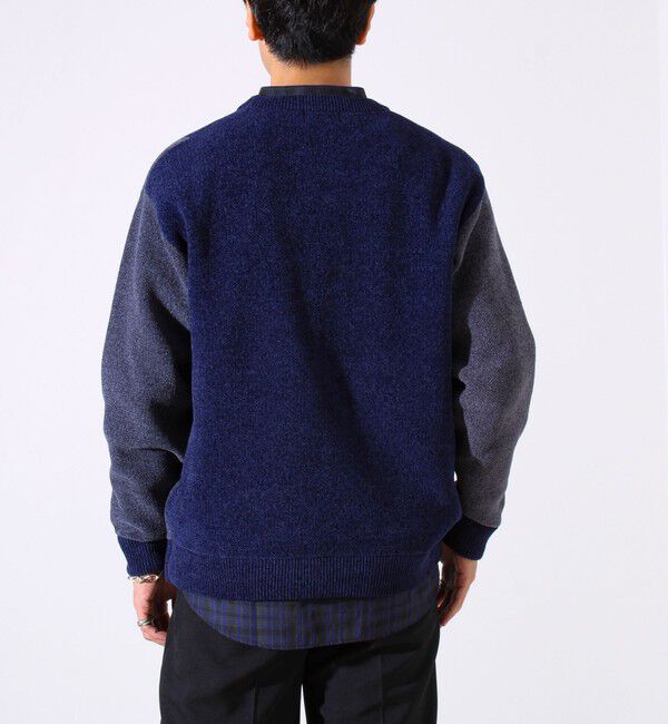 GLOSTER「【GLOSTER/グロスター】モールブロッキング ニットプルオーバー」|ニット・セーター|