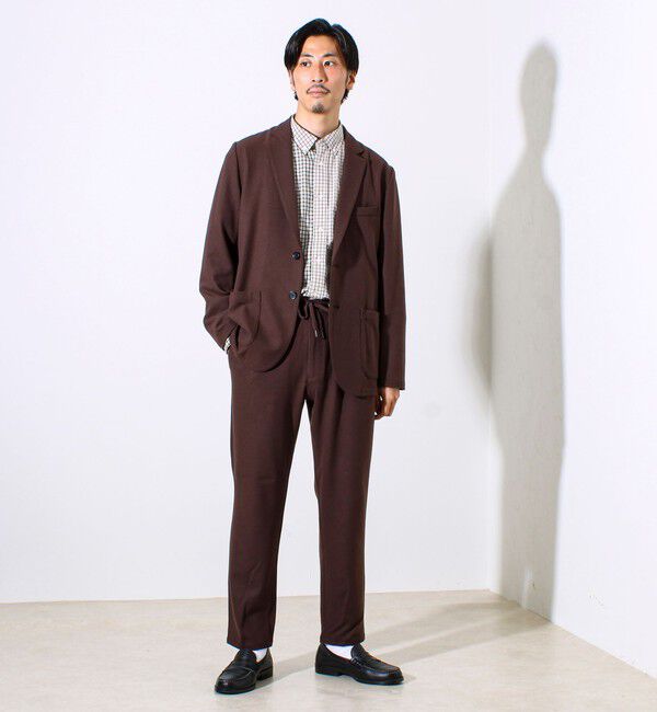 GLOSTER「【セットアップ対応】両面起毛ストレッチイージーパンツ」|チノ|