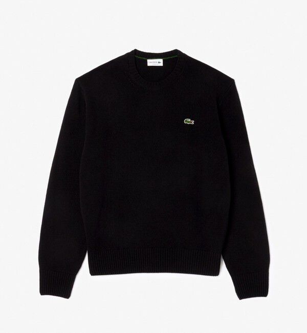 GLOSTER「【LACOSTE/ラコステ】エッセンシャルウールニットセーター」|ニット・セーター|ブラック